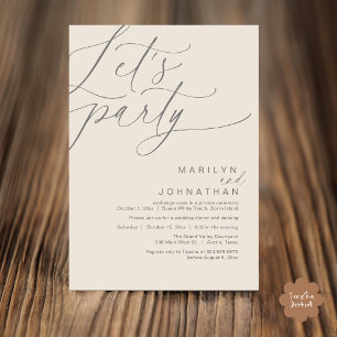 Invitación Fiesta Feliz para siempre después de la cena Boda