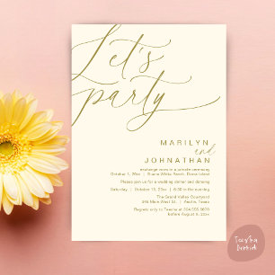 Invitación Fiesta Feliz para siempre después de la cena Boda