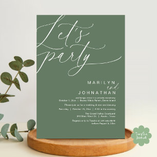 Invitación Fiesta Feliz para siempre después de la cena Boda