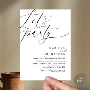 Invitación Fiesta Feliz para siempre después de la cena Boda