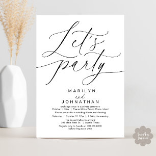 Invitación Fiesta Feliz para siempre después de la cena Boda