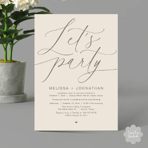 Invitación Fiesta Feliz para siempre después de la cena Boda