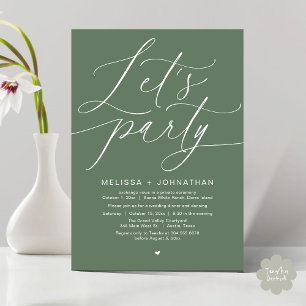 Invitación Fiesta Feliz para siempre después de la cena Boda