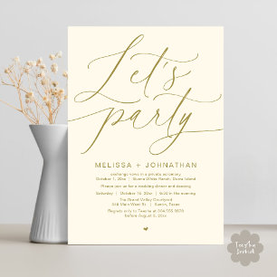 Invitación Fiesta Feliz para siempre después de la cena Boda