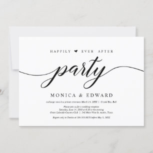 Invitación Fiesta feliz para siempre, fuga de novios