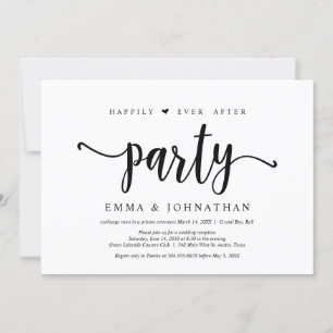 Invitación Fiesta feliz para siempre, fuga de novios