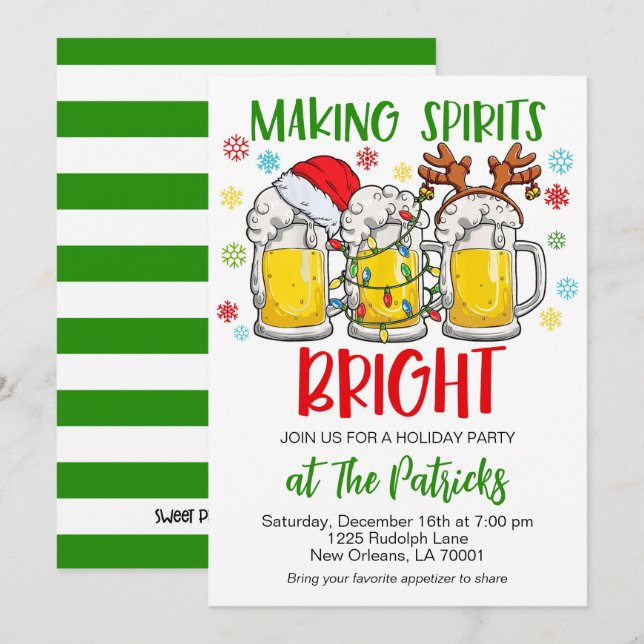 Invitación Fiesta festiva (Anverso / Reverso)