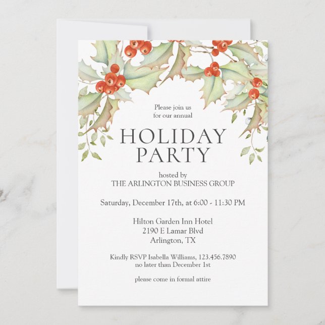 Invitación Fiesta festiva de color de agua (Anverso)