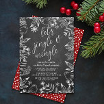 Invitación Fiesta festiva de jingle y mingle de Chalkboard<br><div class="desc">Celebre las vacaciones con estilo este Navidad con estas invitaciones a la fiesta en el pizarrón. El diseño es fácil de personalizar con tu propia redacción y tus invitados estarán encantados cuando reciban estas fabulosas invitaciones.</div>