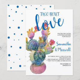 Invitación Fiesta festiva de la ducha de los pares del cactus