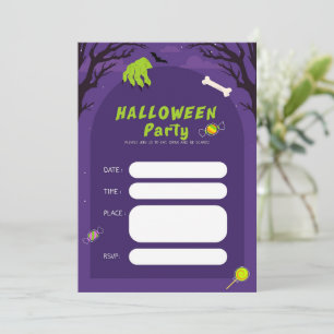 Invitación Fiesta festiva de moda en Halloween