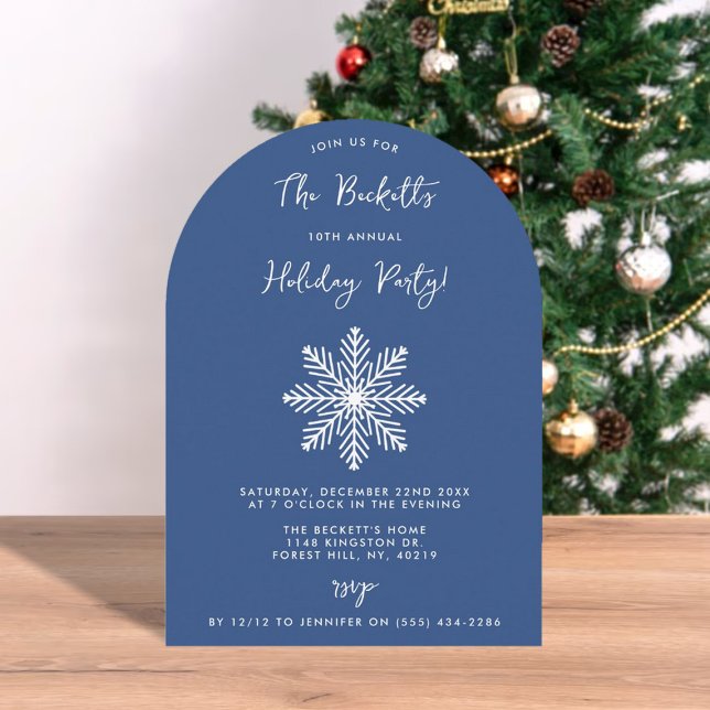 Invitación Fiesta festiva de Navidades de copas de nieve (Subido por el creador)