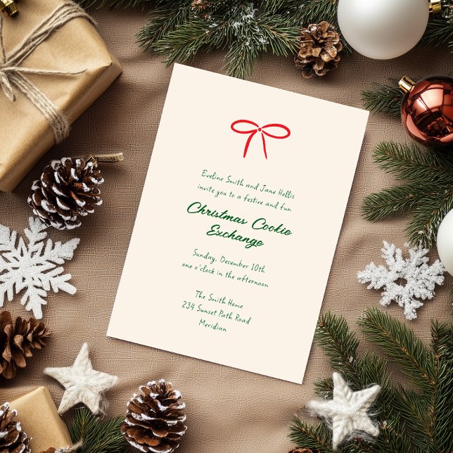 Invitación Fiesta festiva de Navidades de vacas rojas (Subido por el creador)