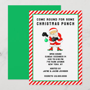Invitación Fiesta festiva de Navidades divertidos