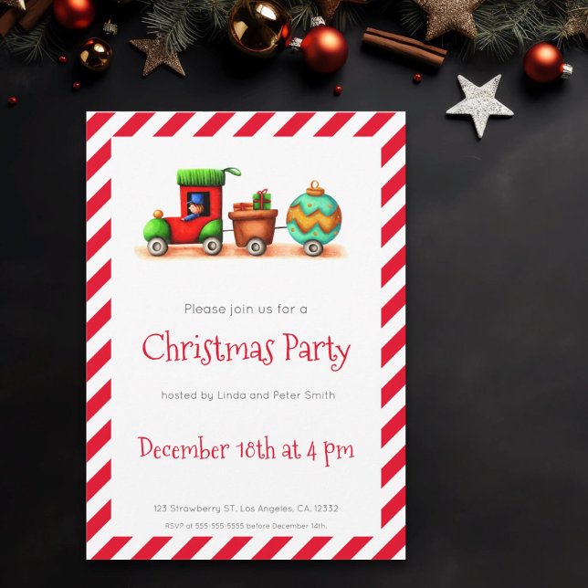 Invitación Fiesta festiva de Navidades ilustrados (Subido por el creador)