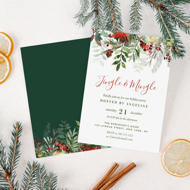 Invitación Fiesta festiva de navidades Jingle y Mingle (Subido por el creador)