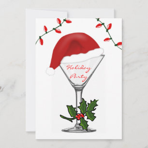 Invitación Fiesta festiva de Navidades modernos Martini