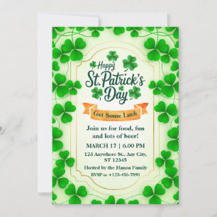 Invitación Fiesta Festiva del Día de San Patricio I Borde de