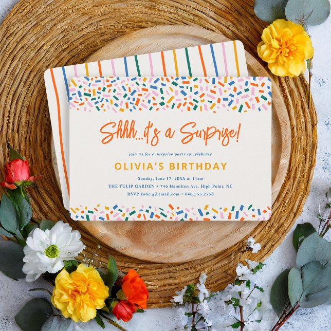 Invitación Fiesta festiva sorpresa cumpleaños (Subido por el creador)