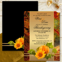 Invitación Fiesta festivo de Acción de Gracias o de Cena Caíd