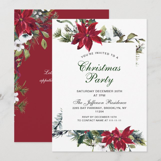 Invitación Fiesta festivo de Navidades de la época de la Navi (Anverso / Reverso)