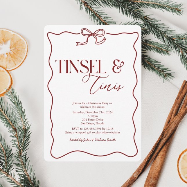 Invitación Fiesta festivo de Tinsel y Navidades de Tini (Subido por el creador)