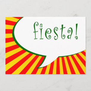 Invitación fiesta fiesta: burbuja del discurso cómico