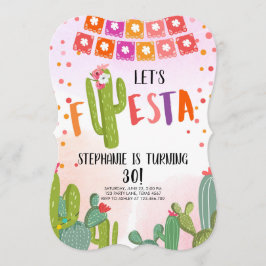 Invitación Fiesta Fiesta Cactus Mexicano Cumpleaños de Adulto