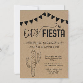 Invitación Fiesta fiesta de cumpleaños temática mexicana