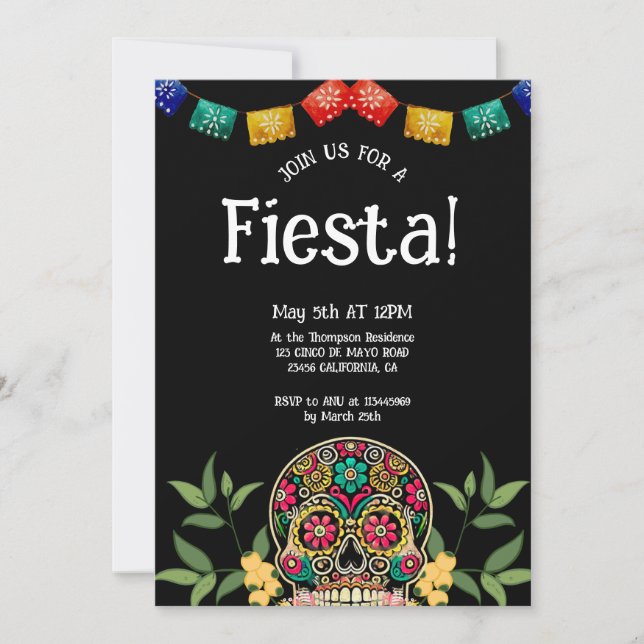 Invitación ¡Fiesta! Fiesta de México (Anverso)