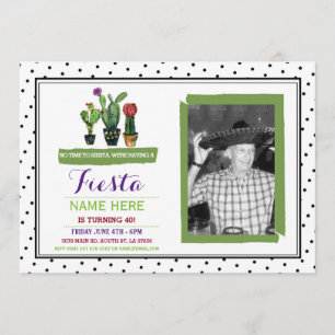Invitación Fiesta Fiesta Fiesta cumpleaños Cactus Foto Invita