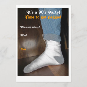 Invitación Fiesta fijado de los años 90