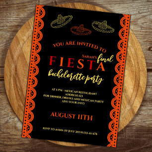 Invitación Fiesta Final Bachelorette Mexicana