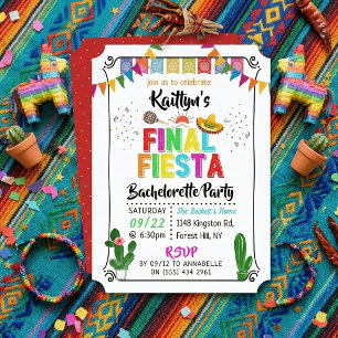 Invitación Fiesta Final Mexicana de Despedida de Soltera