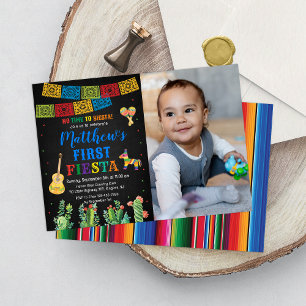 Invitación Fiesta First Birthday Invitation Boy