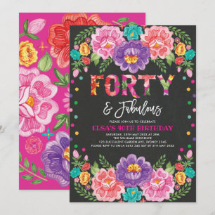 Invitación Fiesta Floral 40 Aniversario de la Fabulosa Mujer