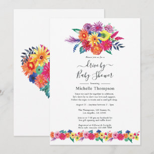 Invitación Fiesta Floral acuática conducida por ducha