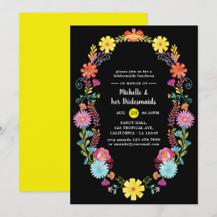 Invitación Fiesta floral colorida para almuerzo de damas de h