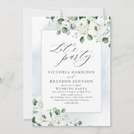 Invitación Fiesta floral de bodas rústicas Eucalyptus