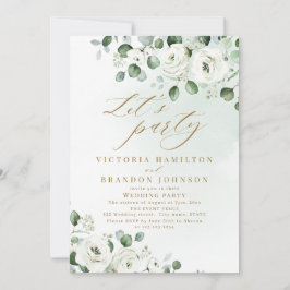 Invitación Fiesta floral de bodas rústicas Eucalyptus
