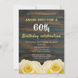 Invitación Fiesta floral de cumpleaños número 60 de Rosa Amar