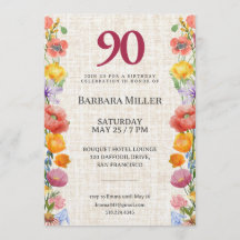 Fiesta floral de cumpleaños número 90 - Jardín ele