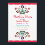 Invitación Fiesta floral de cumpleaños Viva Mexicana Cualquie<br><div class="desc">Cualquier invitación de fiesta de cumpleaños de Age Fiesta. Simplemente cambie el texto para que se ajuste a su fiesta. Se incluye la impresión posterior.</div>