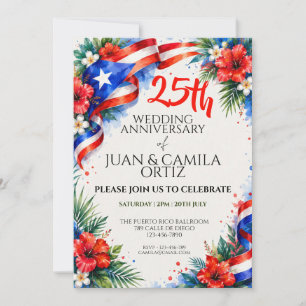 Invitación Fiesta floral de la bandera de Puerto Rico