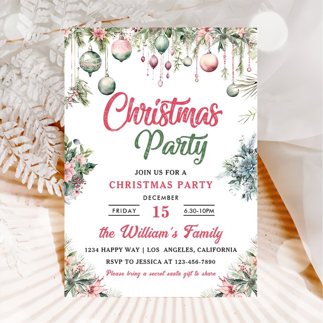 Invitación Fiesta floral de Navidad Navidad  (Subido por el creador)