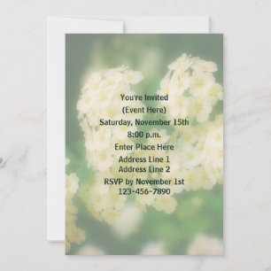 Invitación Fiesta Floral de Rosas de apuestas blancas salvaje