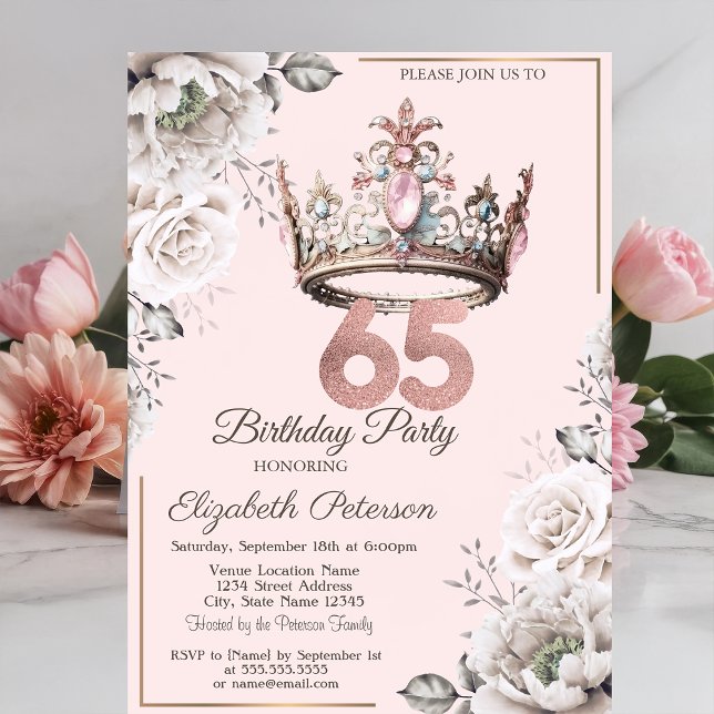 Invitación Fiesta Floral del 65º Cumpleaños de la Princesa Cr (Subido por el creador)