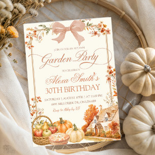 Invitación Fiesta floral en el jardín de la granja de calabaz