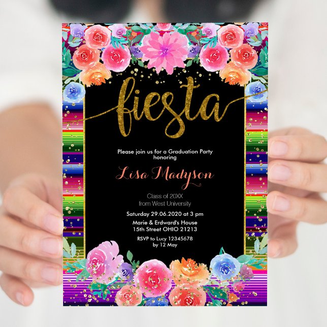 Invitación Fiesta Floral Graduación Fiesta (Subido por el creador)