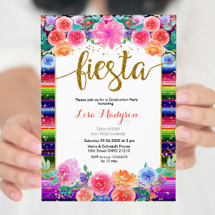 Invitación Fiesta Floral Graduación Fiesta